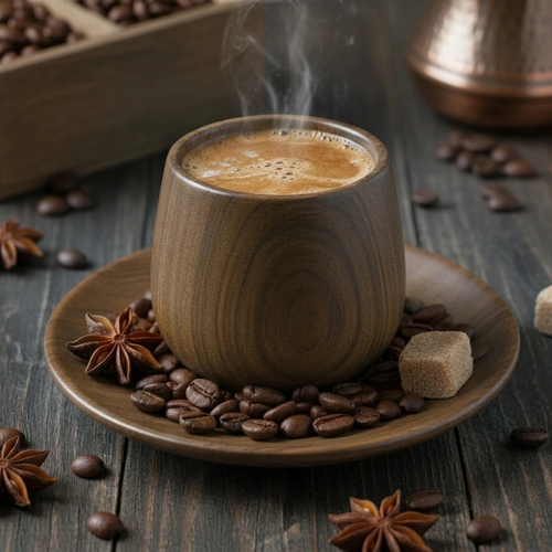شات قهوه دوبل + با بشقاب زیر بزرگ (۶۰ سی سی)